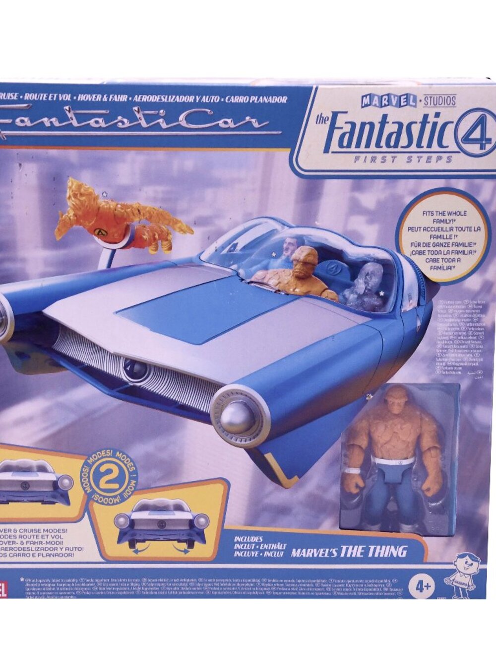Marvel Fantastic Four Fantasticar Vehicle w/ The Thing Figure Hasbro New Sealed